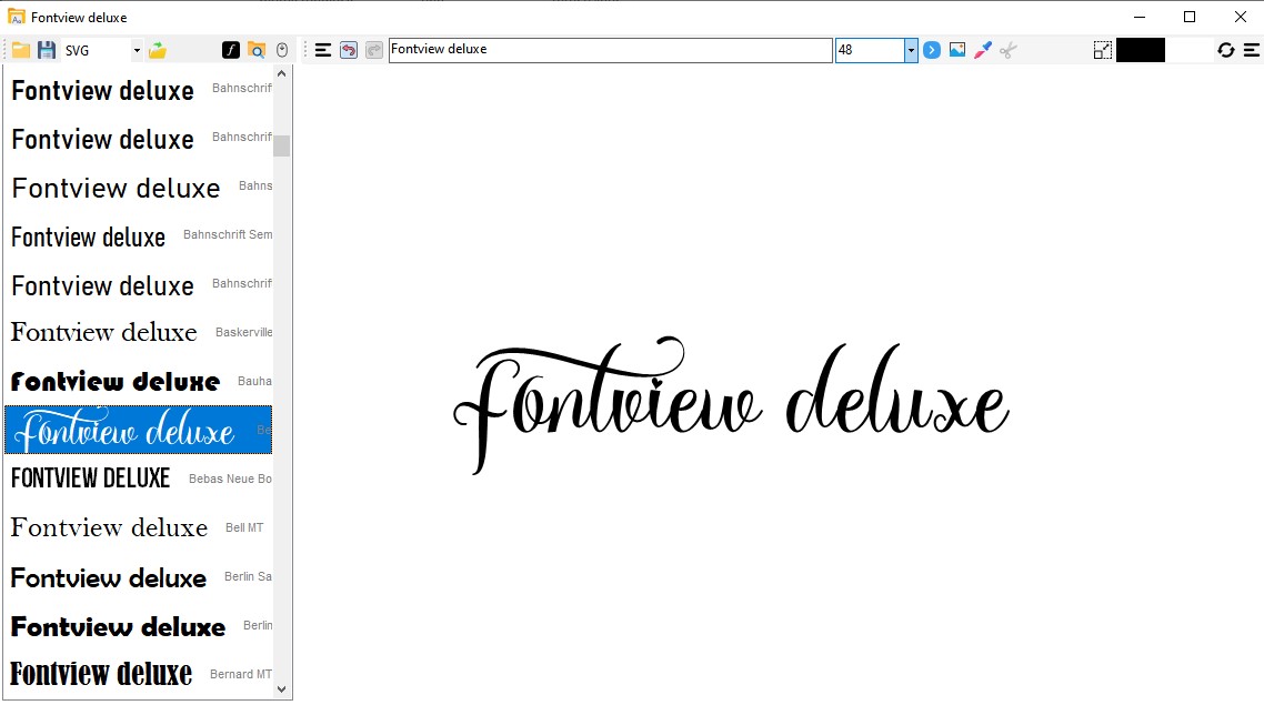 Font view deluxe